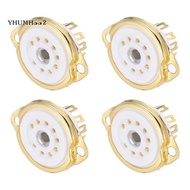 4Pcs 9pin Tube Socket Ceramic Tube Socket,Vacuum Protect Tube Socket for 12AX7,12AT7,12AU7,ECC83,ECC