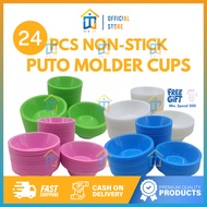 Wintop 24pcs Puto Molder Cup Set Durable Plastic Molder for Puto Cheese, Kutsinta, Leche Flan & More