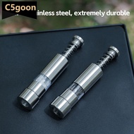 C5GOON Stainless Steel Pepper Grinder Manual Pepper Mill Push Down Spice Grinder Clear View Camping 