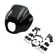 Front Headlight Quarter Fairing Windshield & Mounting Bracket Kit Fit For Harley Low Rider S FXLRS 2