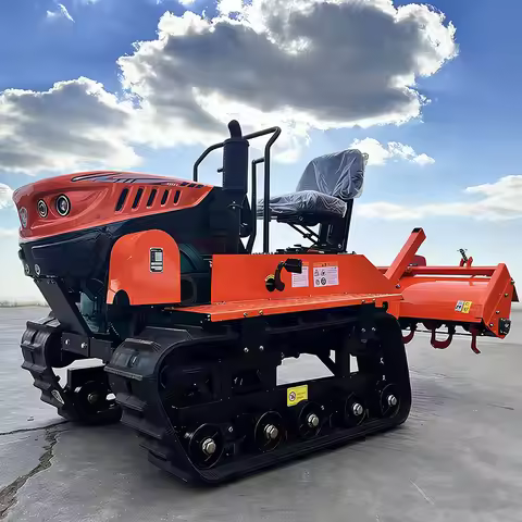 Custom Tracked Tractors 25HP 35HP 40HP 50HP Small Rotary Tiller Agricultural Machinery for Land Clea