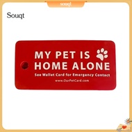 Souqt|  Pet Safety Alert Keychain with Emergency Contact Card – Durable Outdoor Pet Id Tag for Home 