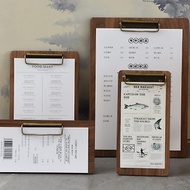 客製 立式復古青銅菜單夾 點菜單/寫字繪畫墊板/文件夾/資料夾