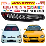 Honda Civic EK99 (99-00) Grill EK9 ABS Front Hood Grille For Honda Civic EK EJ SO4 CX DX EX Black Me