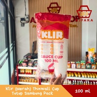 Klir (Merah) Thinwall Cup 60 ml Pack/Thinwall Cup Puding 100 ml Pack/Thinwall Cup Tutup Sambung 100 