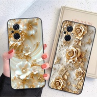Oppo Reno7 Z 5G / Reno 7Z 5G / Reno 8Z 5G case with luxurious, beautiful flower pattern, camera prot