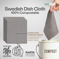 Eco-friendly Reusable Biodegradable Swedish Dishcloth 5 pcs Cellulose Cotton Cloth Compostable