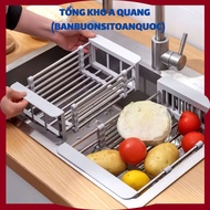 Stainless Steel Sink Rack - Multifunctional Stainless Steel Sink Rack Made of 304 Stainless Steel, A