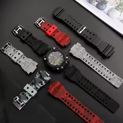 Silicone Bracelet for Casio G-SHOCK Watch Strap GA-900A 900HC Industrial Style Sports Resin Silicone