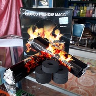 ARANG MAGIC Charco Thunder 1 Box isi 8 Bungkus = 80 Pcs Tablet Arang Charcoal Coal Bentuk Donat
