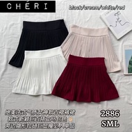 skirt pendek 绝美法式气质女神款百褶裤裙 2886 ready stock