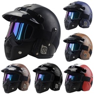 VOSS Helmet Handmade Personalized Harley Helmet Electric Motor Car 3/4 Leather Helmet Half Helmet Men and Women