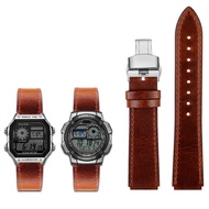 18mm Watch Strap for Casio G-SHOCK AE-1200WH/1300/1000/A159 Wome Men Modified Retro Genuine Cowhide