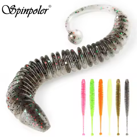 Spinpoler New Squirrel Tail Soft Lure Fishing Bait Worm Road Sub-Bait Soft Bait Insects Earthworm Fa