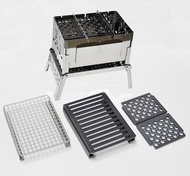 日本原裝 笑'S B6君 燒烤架 可折疊收納 烤肉架 焚火台 【4件組】