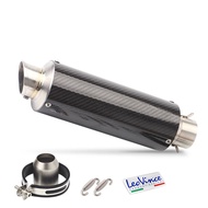 51mm Universal Moto motorcycle exhaust pipe carbon fiber exhaust Muffler With DB Killer LEOVINCE exh