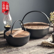 QM👍Cast Iron Stew Pot Household Uncoated Japanese Non-Stick Pot Old-Fashioned Pig Iron Soup Pot Thickened Japanese Soup