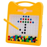 Magnetic Drawing Board Kids Magnetic Drawing Board with Colourful Beads and Drawing Stylus for Kids
