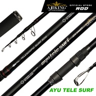 Ajiking Ayu Tele Surf Telescopic Outdoor Spinning Portable Telescopic Surf Fishing Rod (14'ft) Max Load 22.7kg