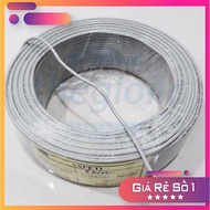 [3 Pieces]- 2-Core Copper Signal Cable 28AWGx2C 0.12mm2 Gray PVC Sheath Truong Giang Components 86