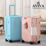 AVIVA Koper 20/24/28inc Cangkang Tangan Multifungsi Ringan Koper Perjalanan ABS+PC 360° Roda 5 Tahun