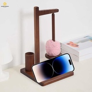 Wooden Yarn Holder Phone Stand Crocket Hook Storage Yarn Organizer Ideal Gift for Crochet Lover