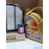 HONDA ODYSSEY RB3, RB4 2.4 2008y- 2013y AIR FILTER + OIL FILTER + KOYOMA 5W40 FULLY SYNTHETIC ENGINE