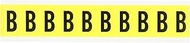 Brady 3430-B 1-1/2" Height, 7/8" Width, B-498 Repositionable Coated Vinyl Cloth, Black On Yellow Col