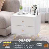 Minimalist Nightstand with 2 Drawers (NL 23) Bedroom Table Cosmetic Table