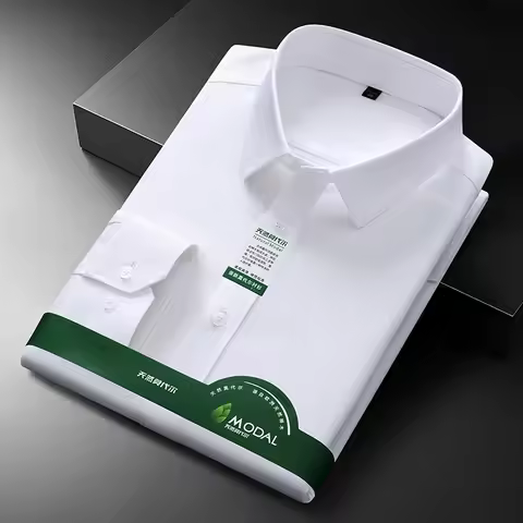 Quality Anti-Wrinkle Men Shirt Long Sleeves Dress Shirts For Men Slim Fit Camisa Social Business Blo
