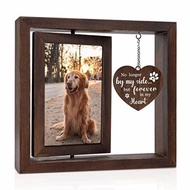 Pet Commemorative Photo Frame Rotatable 4x6 Photo Wooden Photo Frame Dog Cat Gift Commemorative Phot