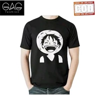 HITAM Hahaha One Piece Anime Black T-Shirt For Men And Women