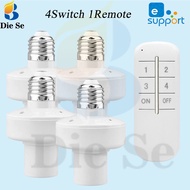 Diese E27 ที่ใส่โคมไฟโคมไฟสวิทช์ Universal 2.4GHz รีโมทคอนโทรลไร้สาย AC 110V 210V 220V 230V ทำงานร่ว