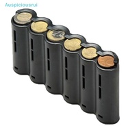 Auspiciousrui Portable 6 Slot Euro Coin Storage Dispenser Euro Coins Holder Collector With Spring Fo