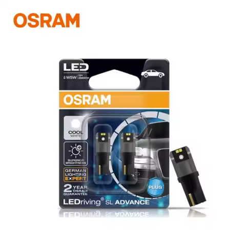 OSRAM LED T10 6000K W5W 194 LEDriving SL Advance 6000K White Car Reading Bulbs Door Lamps Interior L