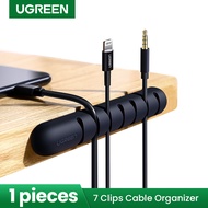 UGREEN 7 Clips Cable Organizer Silicone USB Cable Winder Flexible Cable Management Clips Cable Holde