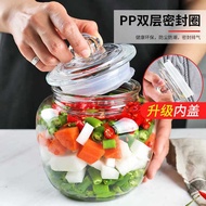 HY/🏮Household Kimchi Jar Earthen Jar Glass Thickening Household Sealed Small Pickled Cabbage Sichuan Kimchi Jar Pickling