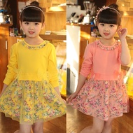 【2-12Y】kids dress/dress budak perempuan murah/baju lengan panjang budak perempuan/cotton dress/baju kanak/girl dresses