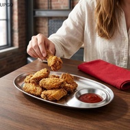 [UP]  Multipartment Sna Plate French Fry Serving Tray for School Cafeteria or Travel Lunches Durable