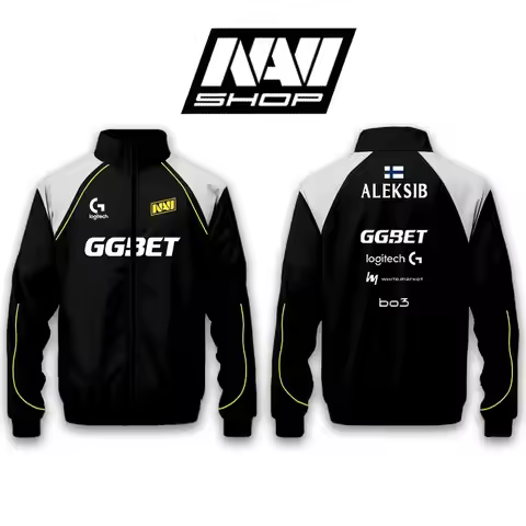 NAVI Esports Club Autumn/Winter Jacket Uniform CS2 Pro League Team Training Jersey With Zip-Neck Men