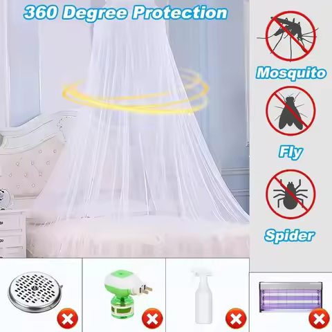 For Bed Canopy Mosquito Net Hanging Bed Net Tent Fly Insect Repellent Bedding 0.6x2.5x10.5M Dome Ten