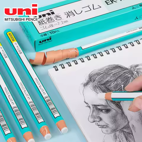 3/5/10pcs Japan UNI Eraser Pen Style Hand Tear Roll Paper Pencil Eraser Clean Painting Sketch Highli