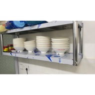S-6💝Wall-Mounted Wall-Mounted Kitchen Stainless Steel Wall Shelf Wall Shelf Wall Shelf Seasoning Rack Restaurant Direct
