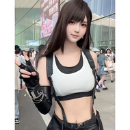 T Tifa cos Clothing Leather Fabric Embroidery Pattern Game Final Fantasy Tifa cosplay Anime Costume 