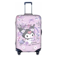 【Random Label 】Sanrio Kuromi Luggage Cover Washable Suitcase Protector Anti-scratch Suitcase cover Fits 18-32 Inch Luggage
