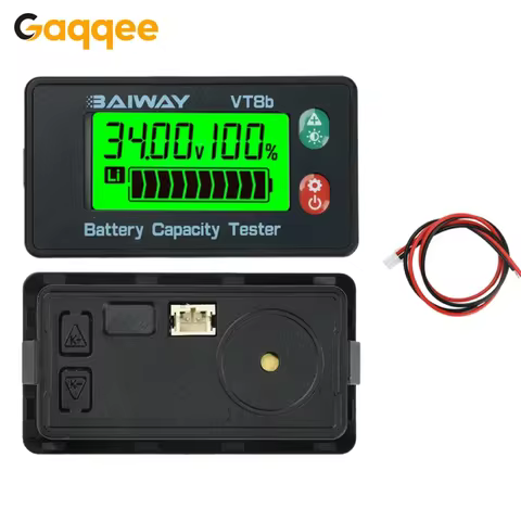 VT8 DC 8-120V LCD Battery Capacity Tester with Digital Display Mini Voltage Battery Level Indicator 
