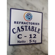 Portable Cement Refractory C-12 5Kg | Fireproof Cement 1400°C C C C | Multipurpose Furnace & Furnace