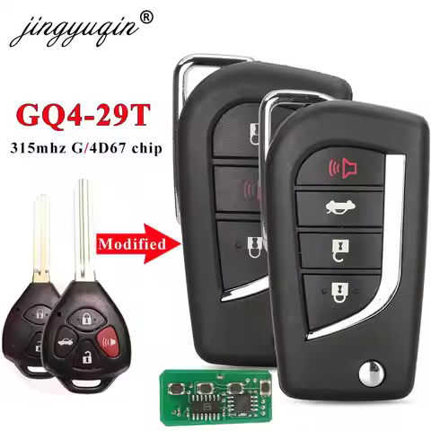 jingyuqin GQ4-29T 315Mhz Modified Flip Car Key Remote Fob For Toyota Avalon Corolla Matrix 2010 11 2