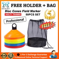*PREMIUM* NEW 50pcs Soccer Cones Football Training Cones Marker Disc Soccer Training Flat Pressure R
