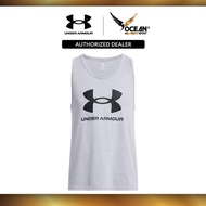 Under Armour Mens UA Logo Tank (Steel Light Heather / Black) 1382883-035
